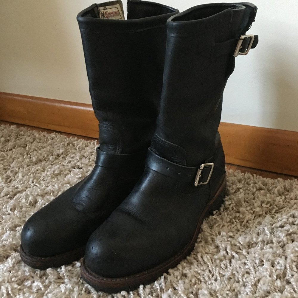 steel toe chippewa moto boot